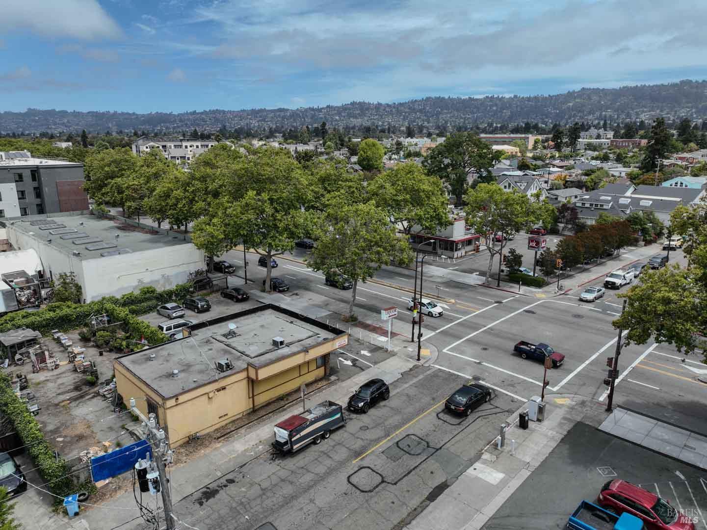 1050 Allston Way Berkeley, CA 94710 - Photo 12 of 20 an aerial view of a swimming pool and mountain view