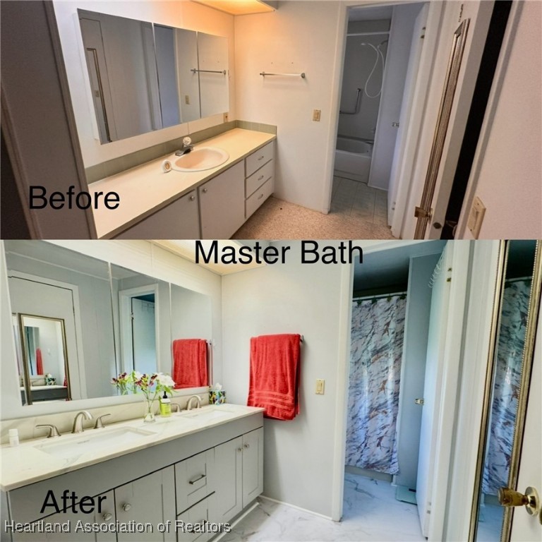 2940 Louis Street Sebring, FL 33872 - Photo 15 of 47 a bathroom with a sink double vanity and a mirror