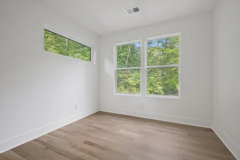 an empty room with a window