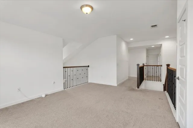 a view of a livingroom with a staircase