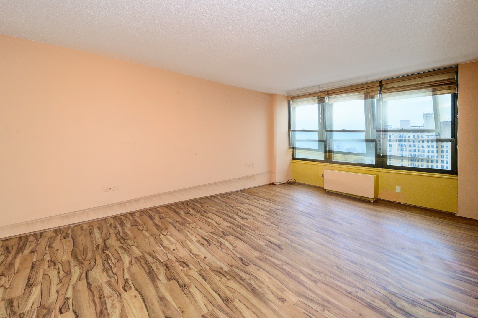 5471 South Hyde Park Boulevard, Unit 16AB Chicago, IL 60615 - Photo 11 of 18 wooden floor in an empty room with a window