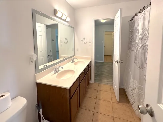 a view of a bathroom with a shower