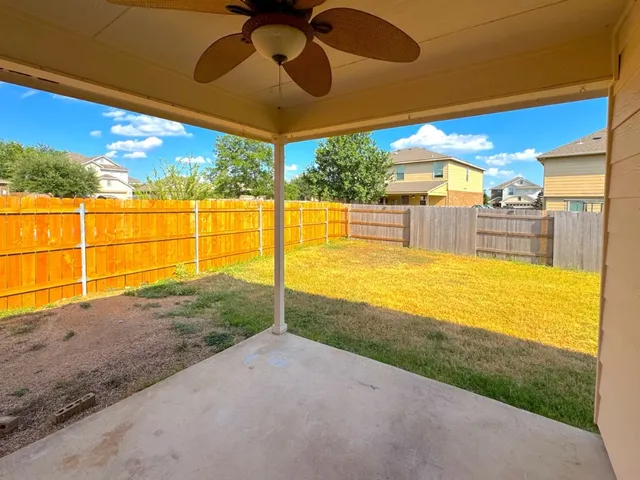 a view of a backyard with a garden