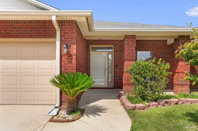 a view of a entryway door front of house