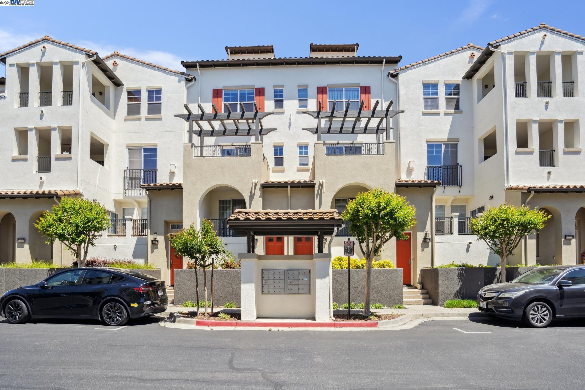 a cars parked in front of a building