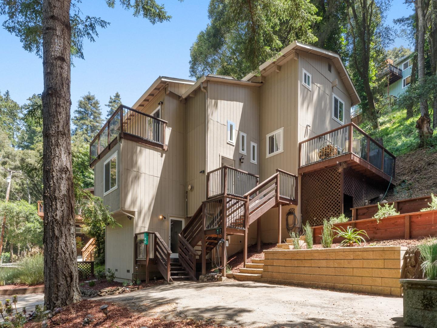 140 Baker Road Aptos, CA 95003 - Photo 48 of 62 a front view of a house with a yard