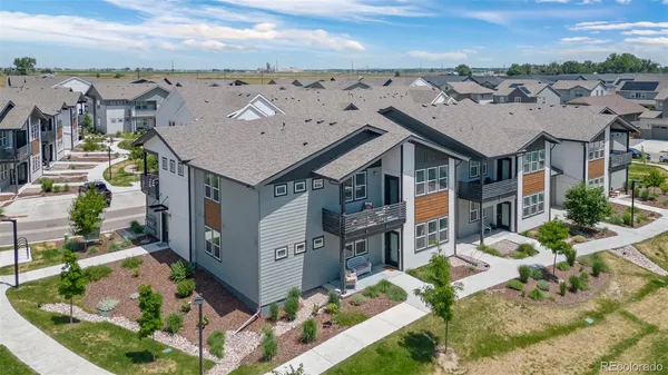 an aerial view of multiple house