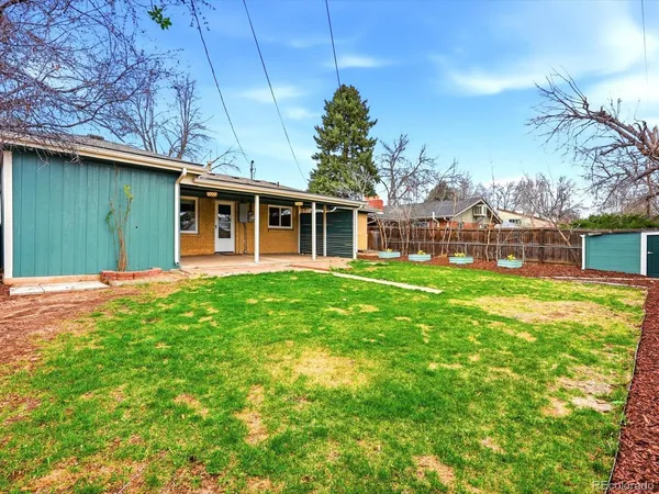 a house view with a garden space