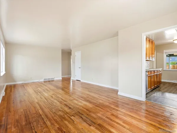 wooden floor in an empty room