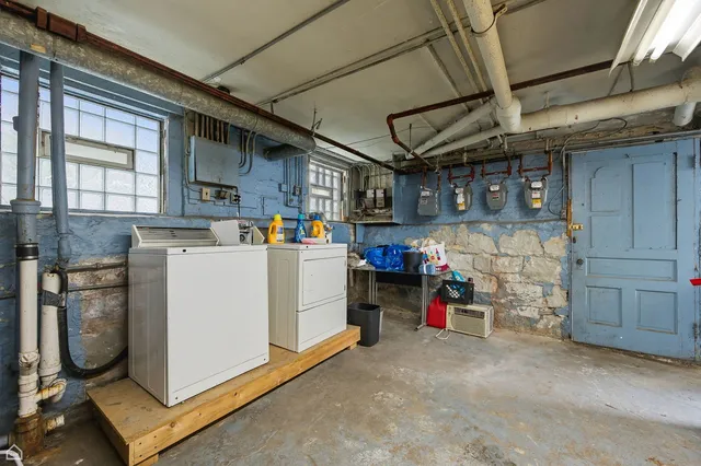 a view of storage and utility room