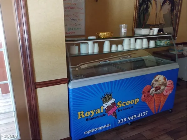 a view of a wooden door