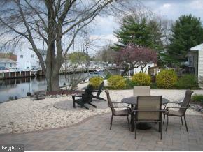 25 North Island Road Bayville, NJ 08721 - Photo 3 of 5 a view of a lake with table and chairs