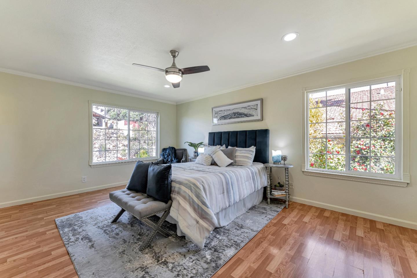 175 Violet Road Hercules, CA 94547 - Photo 14 of 35 a spacious bedroom with a large bed and a window