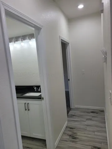 a view of a closet area