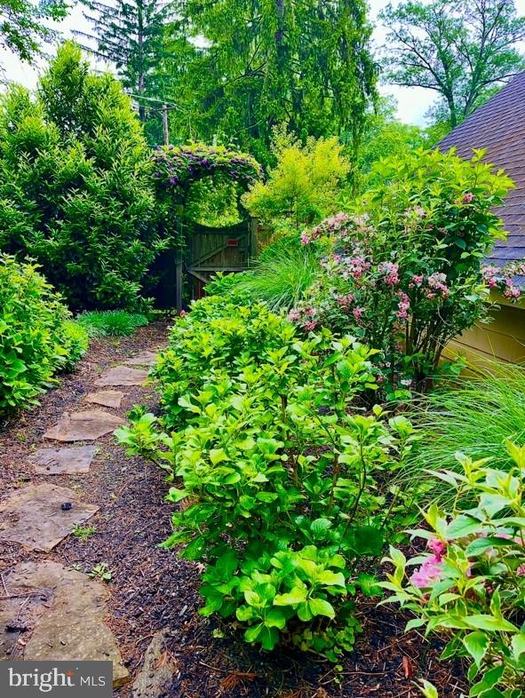 108 South Spring Mill Road Villanova, PA 19085 - Photo 42 of 53 a view of a garden with plants and flowers