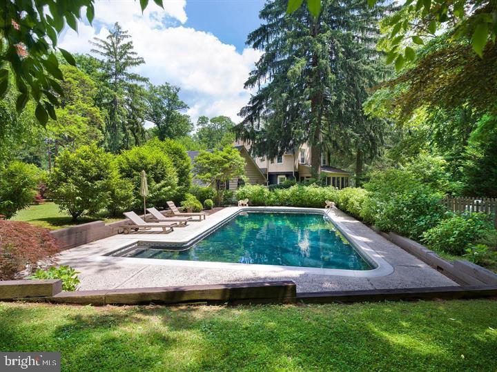 108 South Spring Mill Road Villanova, PA 19085 - Photo 46 of 53 a view of yard with small swimming pool