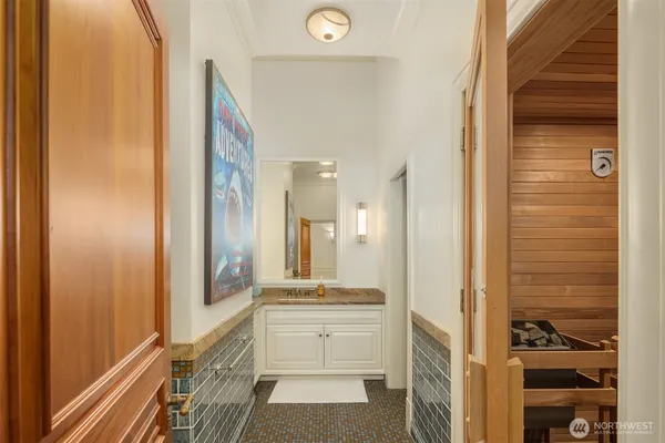 a room with storage and utility