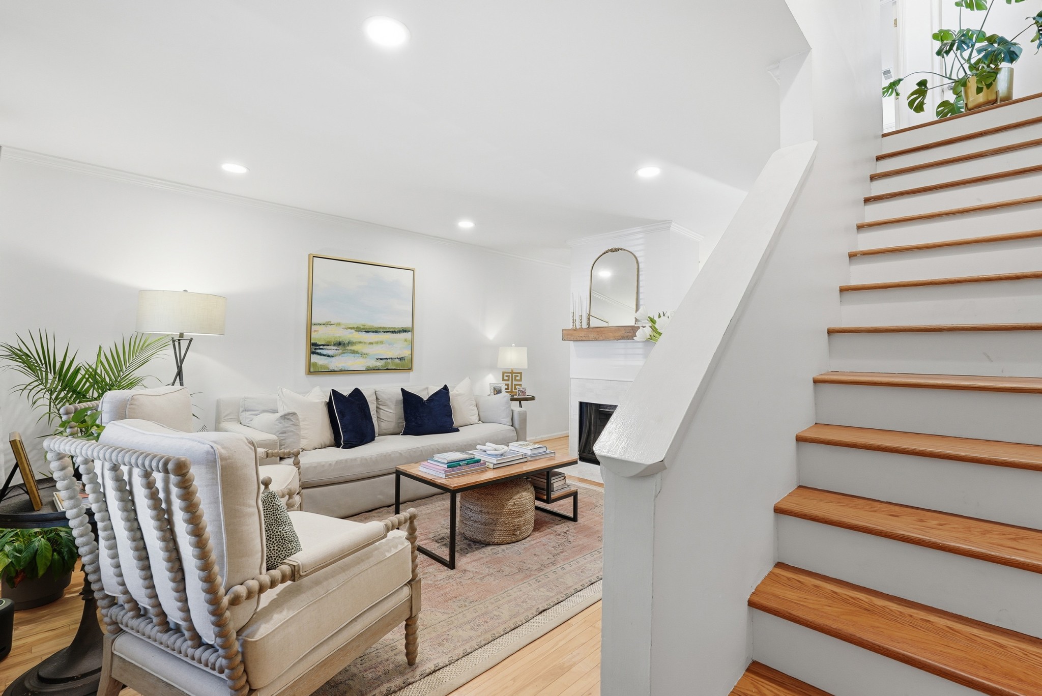 2821 Hazelwood Drive Nashville, TN 37212 - Photo 13 of 32 a living room with furniture and a stairs