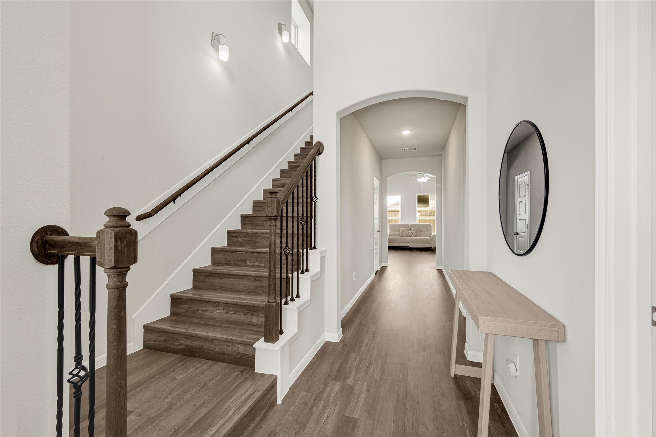 4206 Fenwick Road Texas City, TX 77591 - Photo 1 of 26 Welcome to 4206 Fenwick Rd! The generous-sized entry and foyer, with the beautiful wrought iron stairwell is such a nice way to come home.