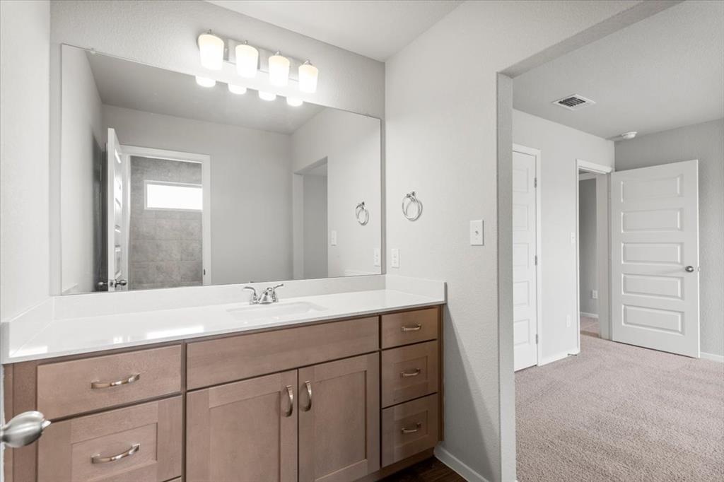 2707 Totley Road Manor, TX 78653 - Photo 28 of 39 Bathroom with vanity and dark carpet