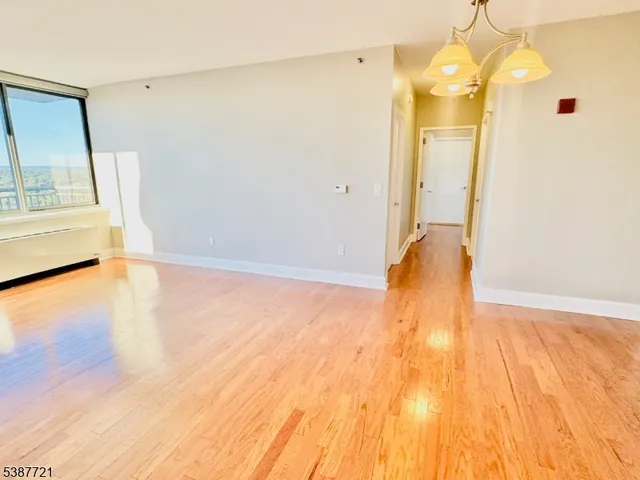 a view of a room with an empty space