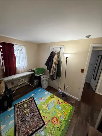 a view of a hallway from a hallway
