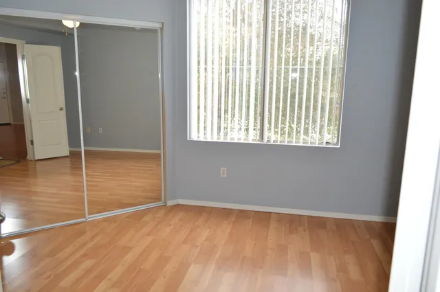 an empty room with window