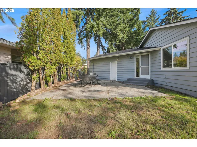 a backyard of a house