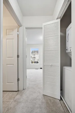 a view of a livingroom with an empty space