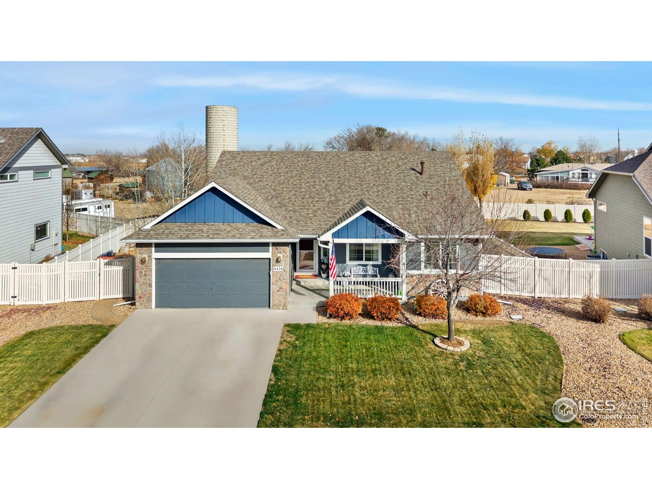 a house view with a garden space