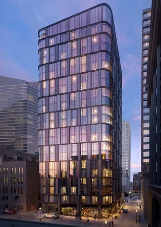 a view of a tall building