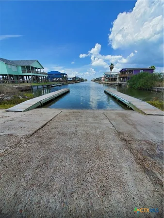 a view of a lake with houses