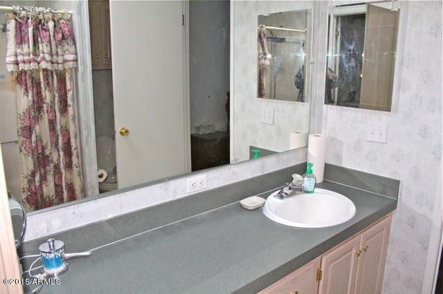 2119 Blue Jay Road Overgaard, AZ 85933 - Photo 12 of 28 a bathroom with a sink and a mirror
