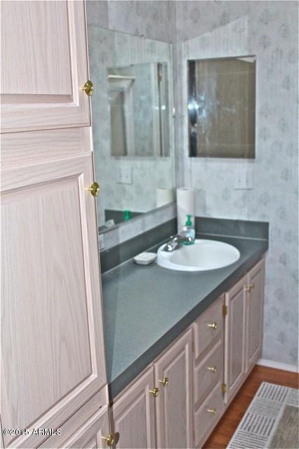 2119 Blue Jay Road Overgaard, AZ 85933 - Photo 14 of 28 a sink with a mirror