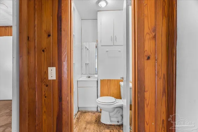 a view interior of kitchen and wooden floor