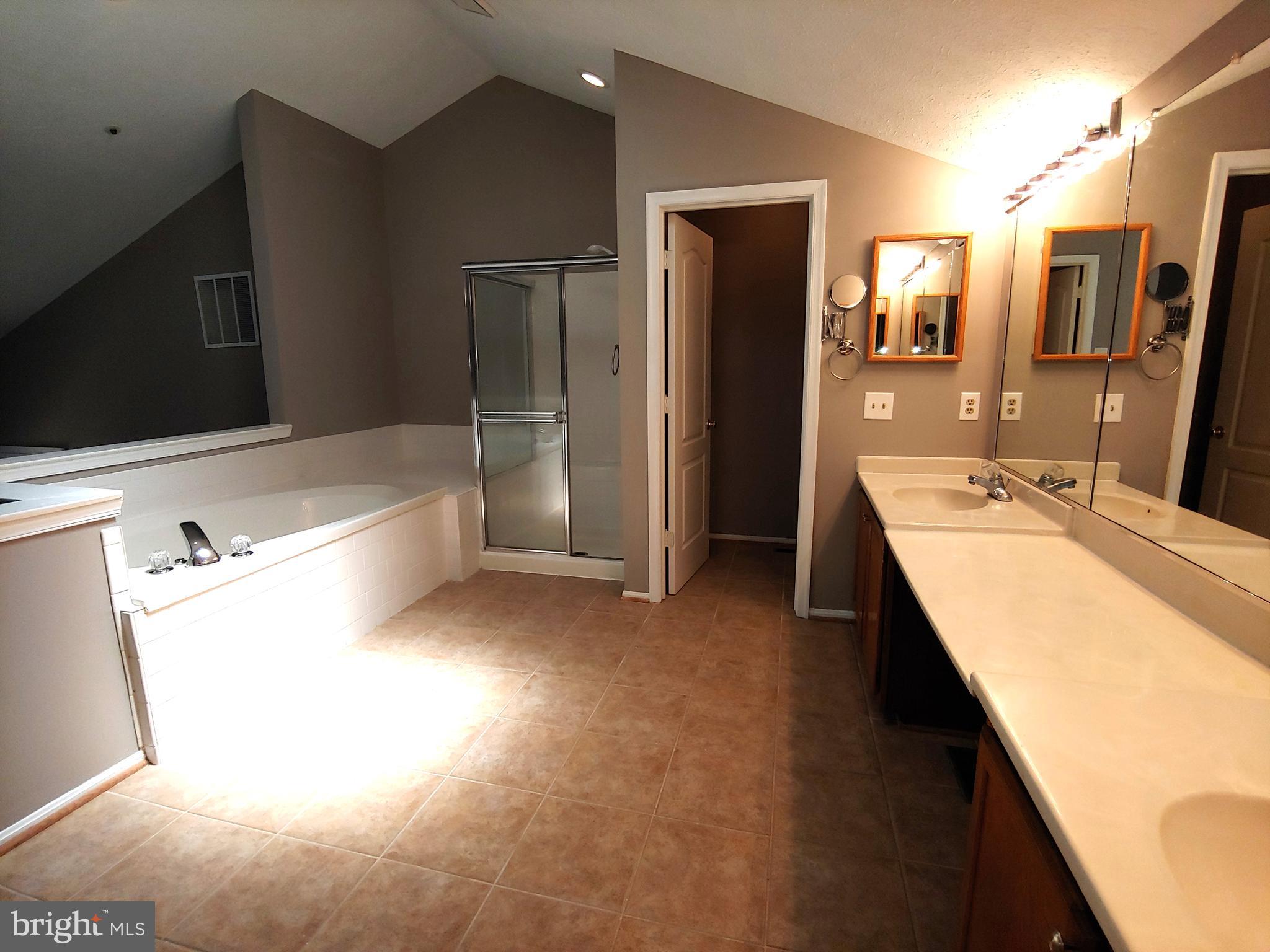 6010 Grenfell Loop Bowie, MD 20720 - Photo 30 of 32 a bathroom with a tub sink and mirror