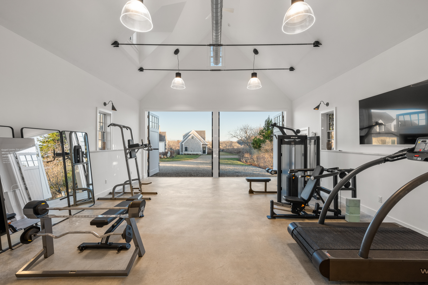 174 Cliff Road Nantucket, MA 02554 - Photo 45 of 49 a view of a room with gym equipment