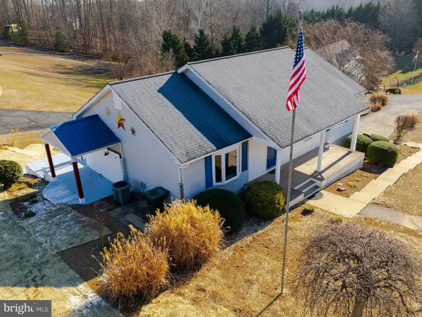 a aerial view of a house