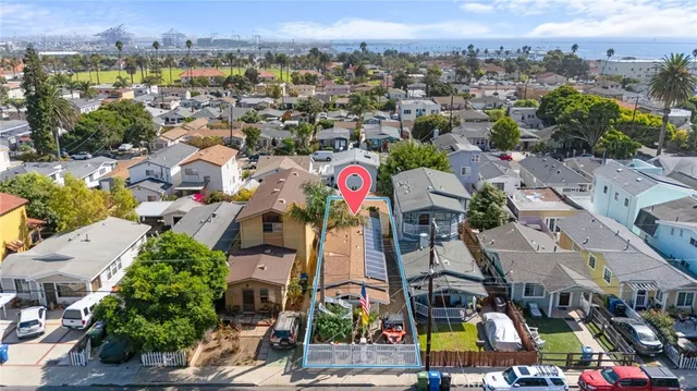 an aerial view of a city