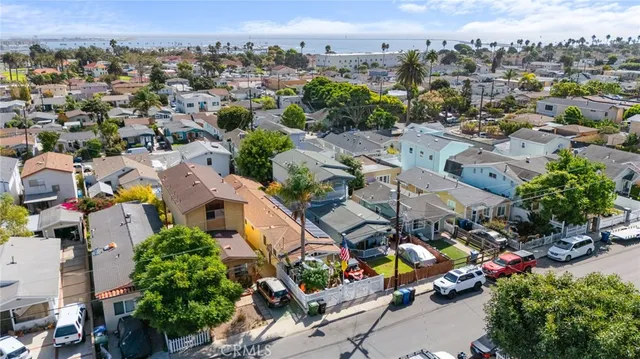 an aerial view of multiple house