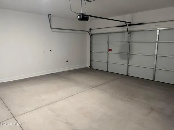 a view of a garage