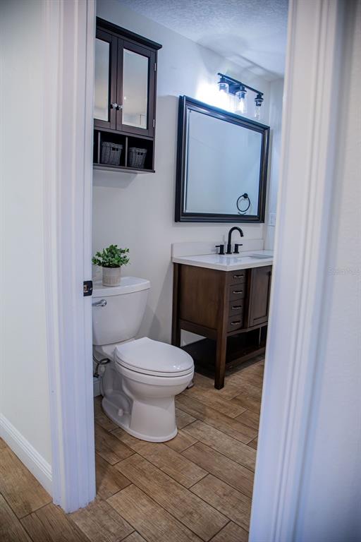 336 Lake Mabel Loop Road Lake Wales, FL 33898 - Photo 28 of 60 a bathroom with a toilet a sink and mirror