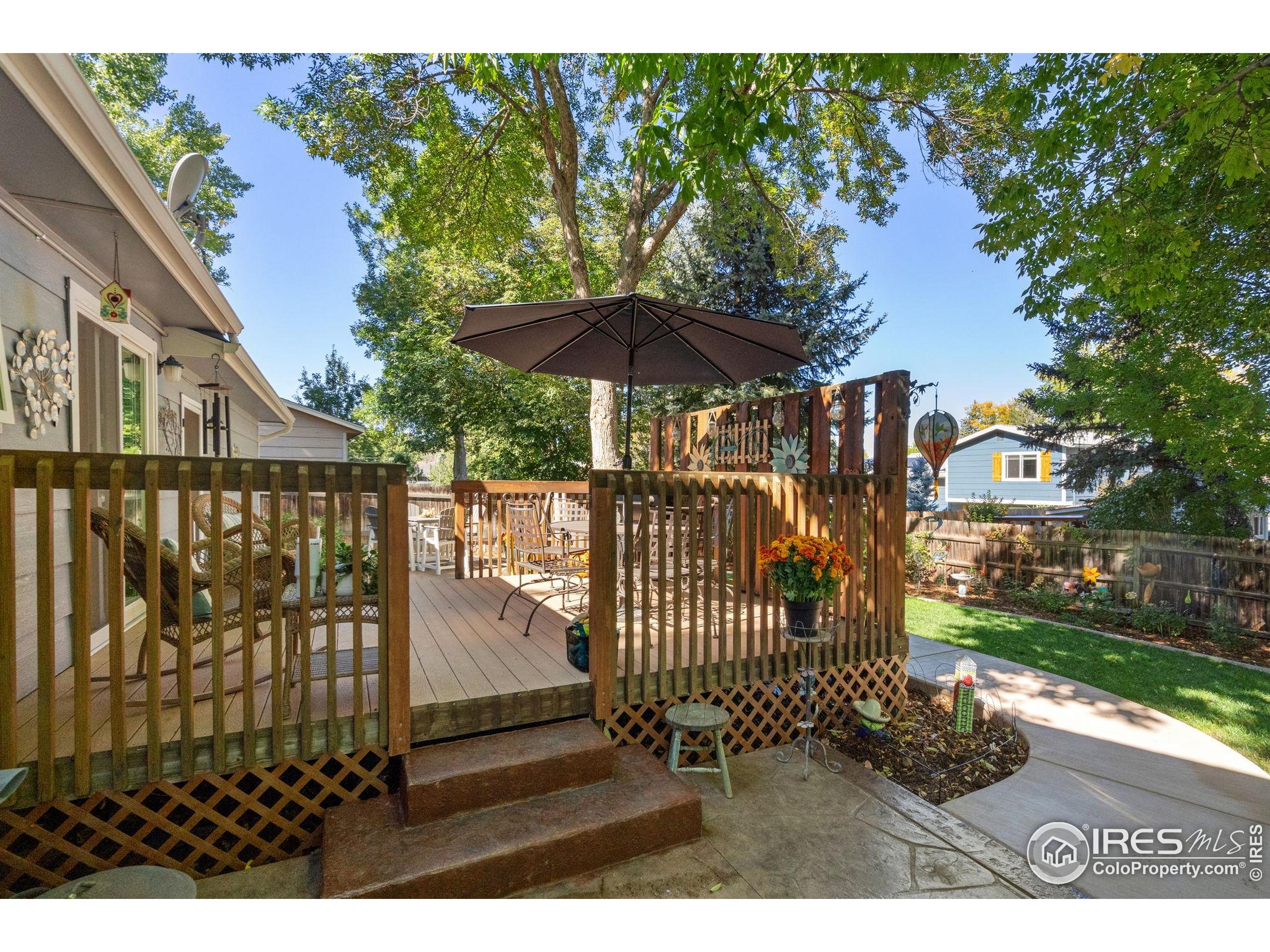 2500 Wapiti Road Fort Collins, CO 80525 - Photo 23 of 34 a view of a porch with a floor to ceiling window next to a yard