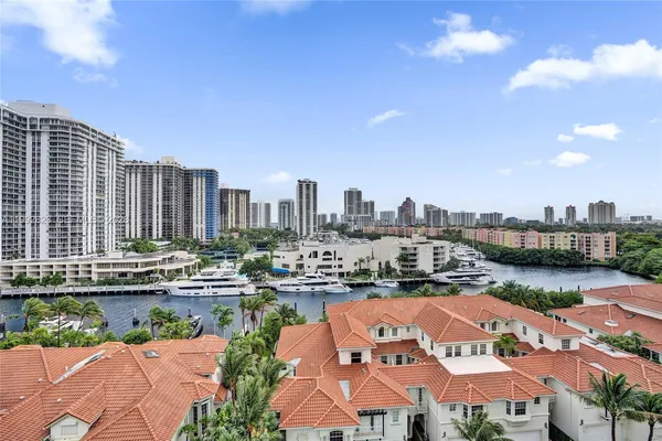 a view of city from a balcony