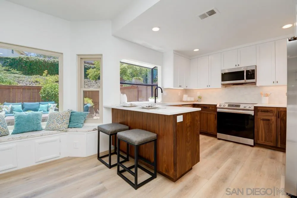 721 Summersong Lane Encinitas, CA 92024 - Photo 12 of 29 a kitchen with kitchen island granite countertop a sink and counter top space