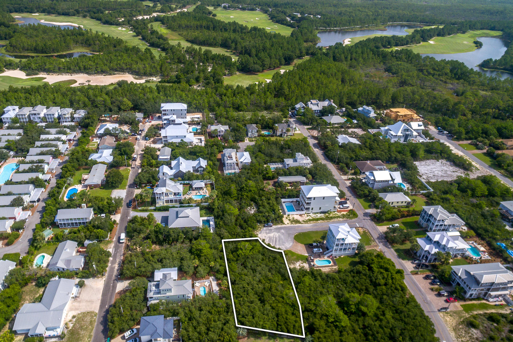 Lot 29 B St Inlet Beach Inlet Beach, FL 32461 - Photo 14 of 16 an aerial view of residential houses with outdoor space and street view