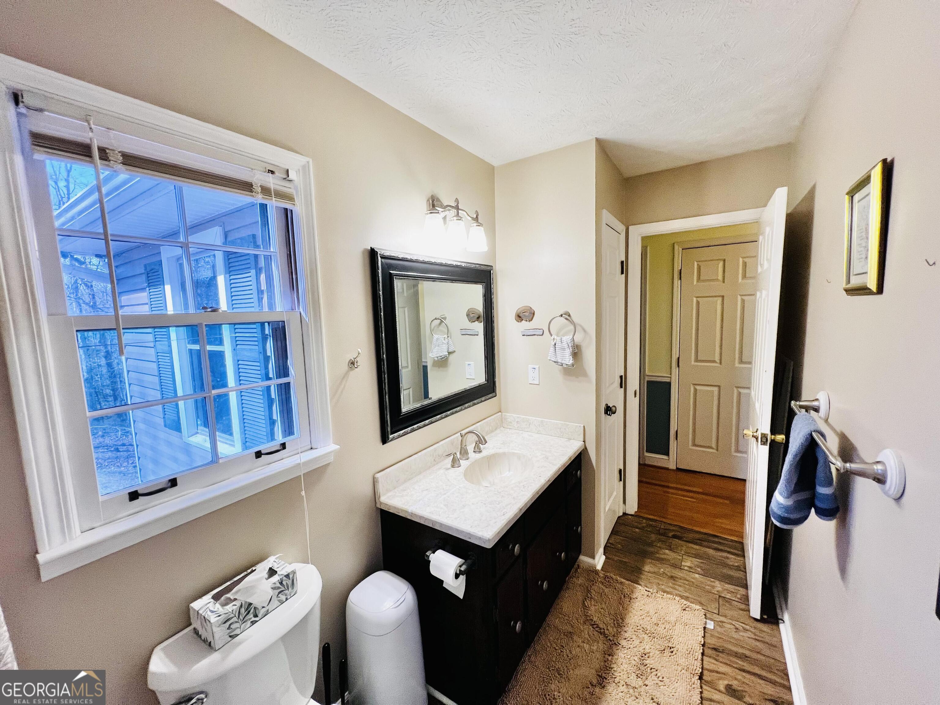 285 Wolf Den Road Royston, GA 30662 - Photo 32 of 61 a bathroom with a sink a mirror and a shower