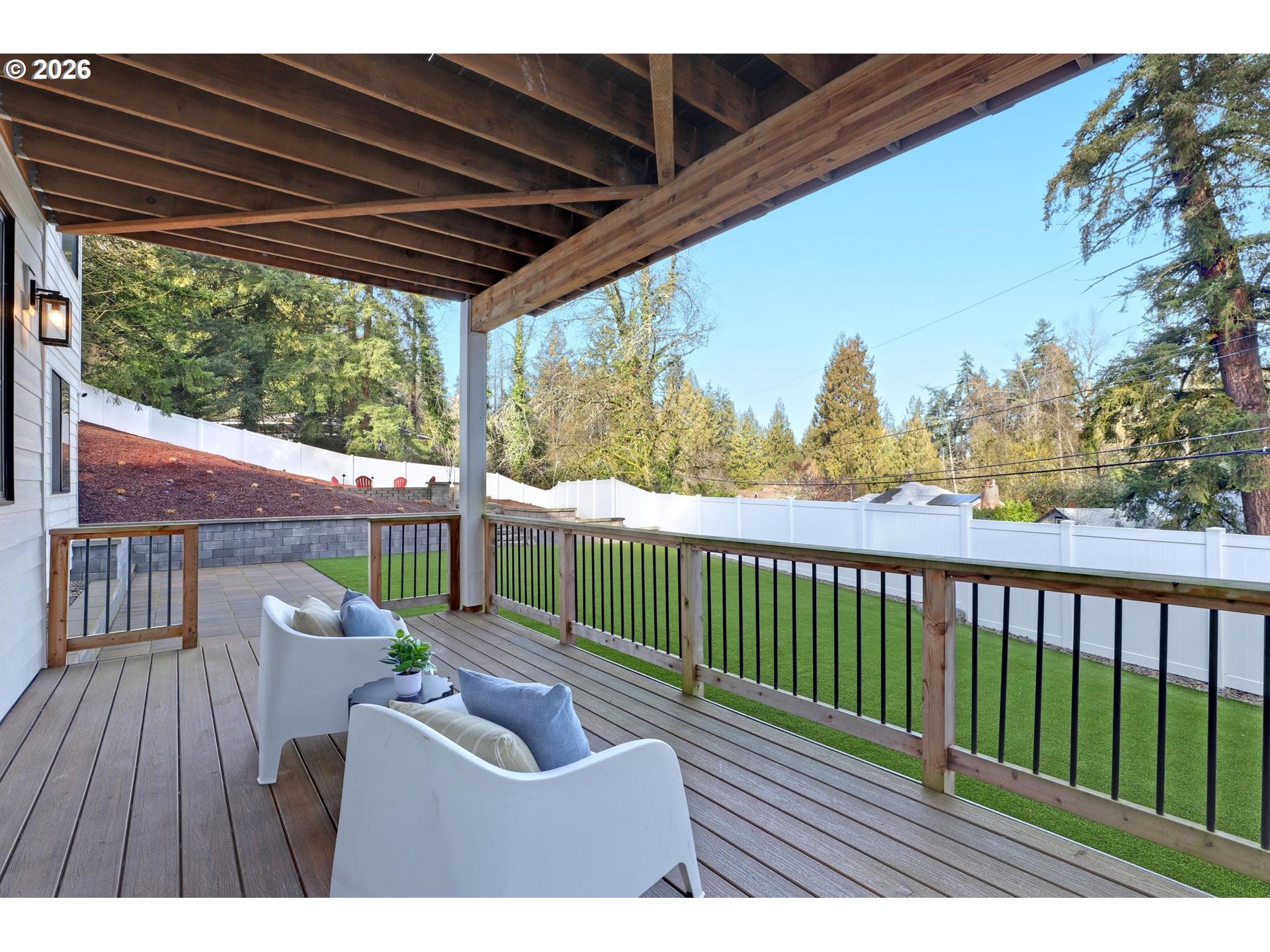 4022 Southeast Aldercrest Road Milwaukie, OR 97222 - Photo 33 of 40 a view of a two chairs in the balcony