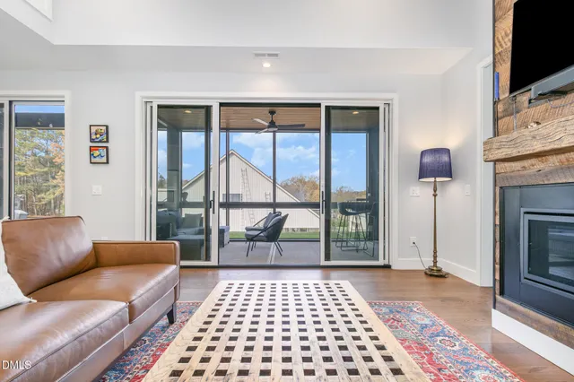 a living room with a couch and a flat screen tv