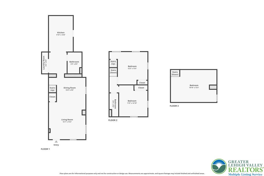 12 South Front Street Coplay, PA 18037 - Photo 4 of 41 Explore the comprehensive layout of this residence, showcasing each floor's functional design.